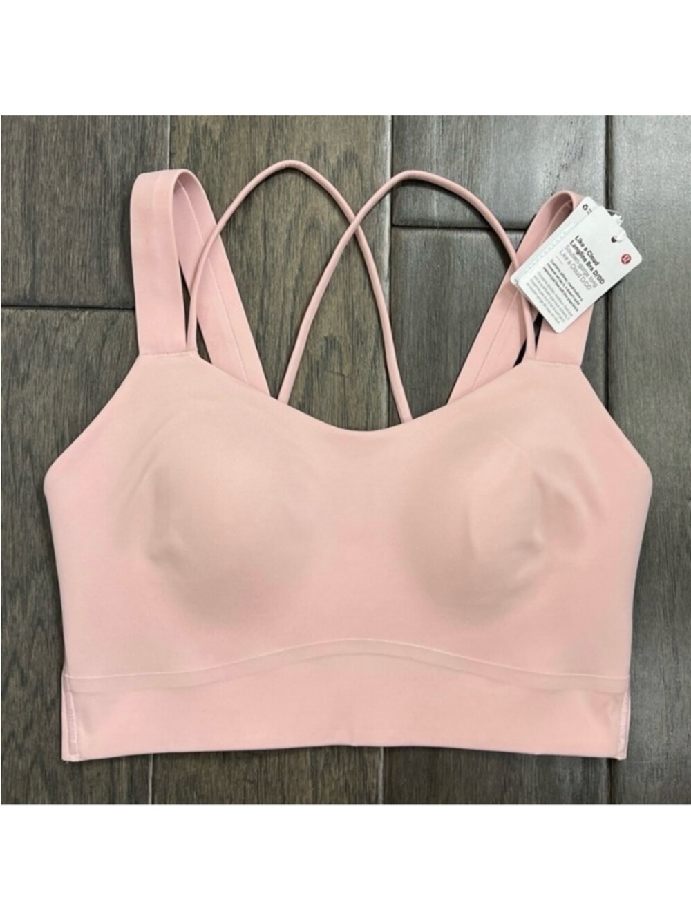 Lululemon NWT Like a Cloud Longline Bra *Light Support, D/DD Cup Pink Haze
